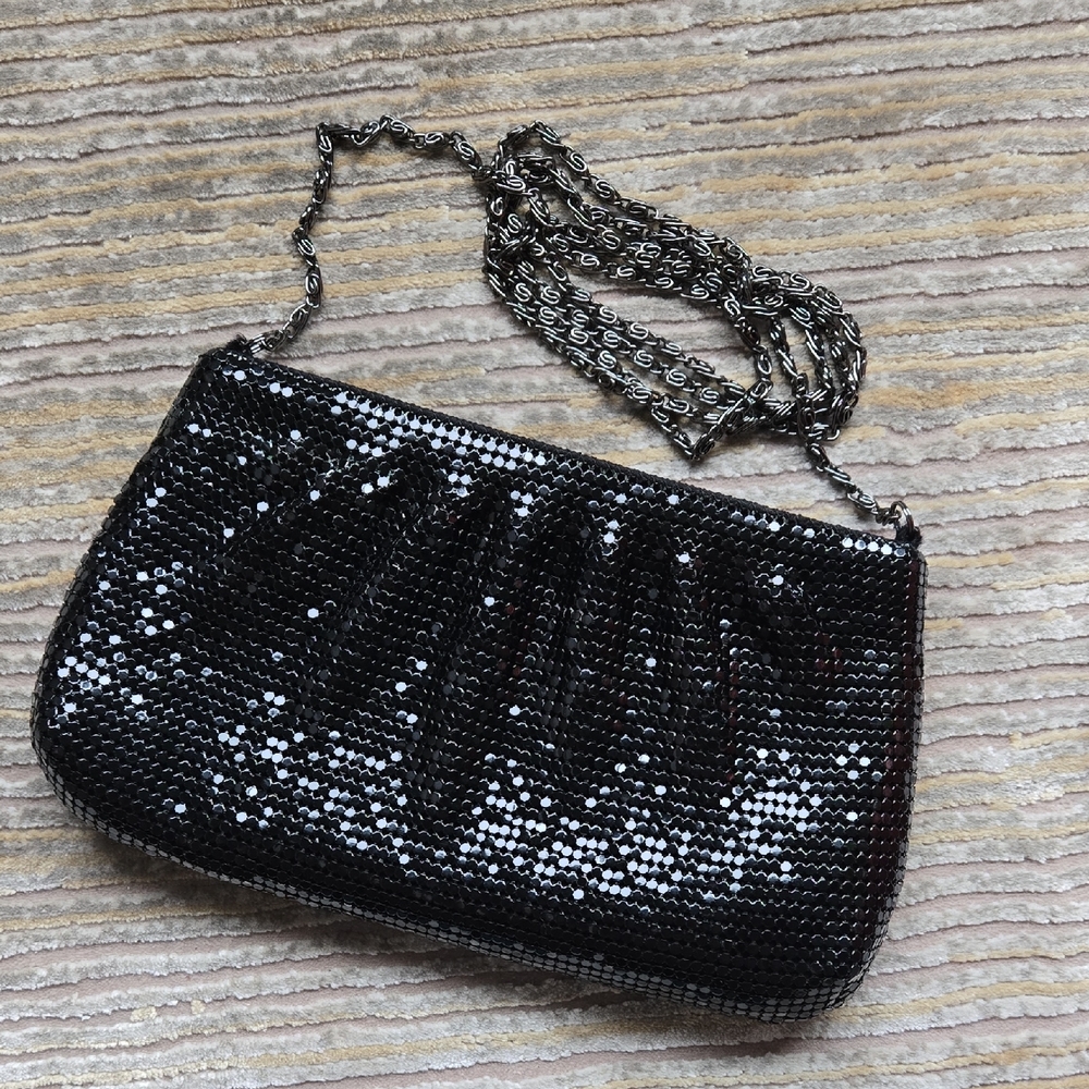 Elegant Black Sequin Evening Bag